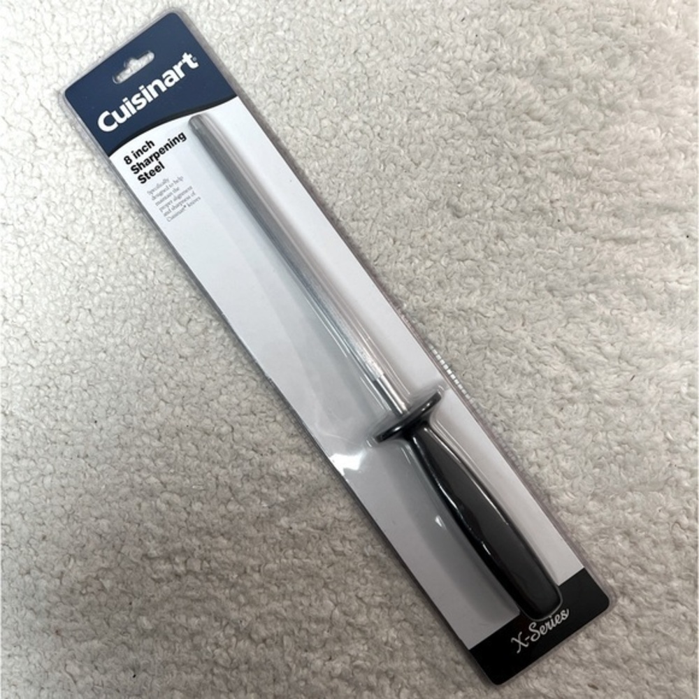Cuisinart X-Series Silver & Black 8" Sharpening Steel Tool